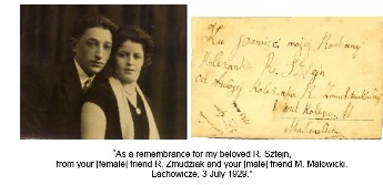 Miss Zmudziak and Mr. Malowicki of Lyakhovichi 1929