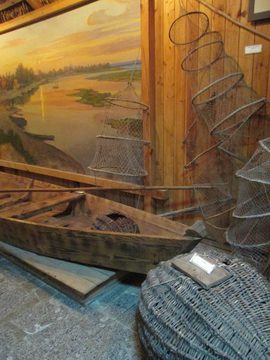 Fishing boat at the Folk Museum in Motol
