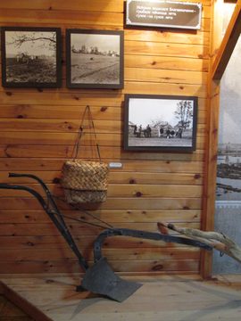 Agricultural implements at the Folk Museum in Motol