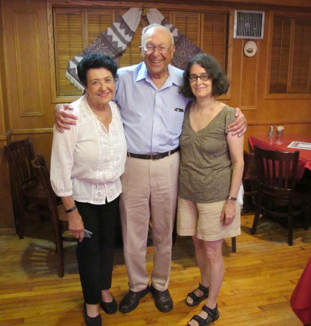 Barbara, Ken and Joy at Ukrainian
                                East Village Restaurant.