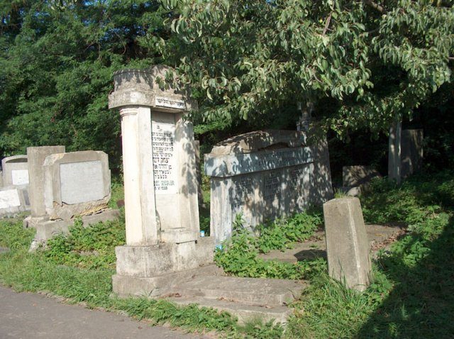 A row of old headstones in Parcel One