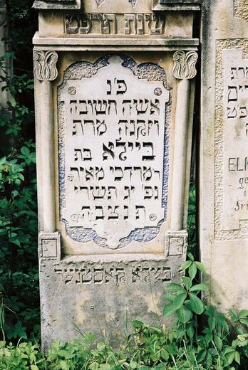 "An important old woman, Beila KASTNER, daughter of Mordechai Meir."