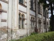 Side wall of the Vatra Dornei synagogue with arched windows