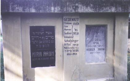 Headstone from the Jewish Cemetery of Radauti . Note the additions made after WWII for some victims of Transnistria. This headstone is related to several…
