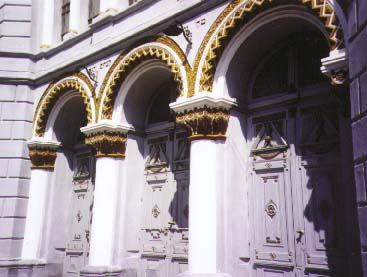 Main entrance to the Great Temple of Radauti
