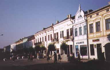In the central part of Radauti, on Piata Unirii. The cobblestone streets have been paved with asphalt, and new sidewalks are being installed.