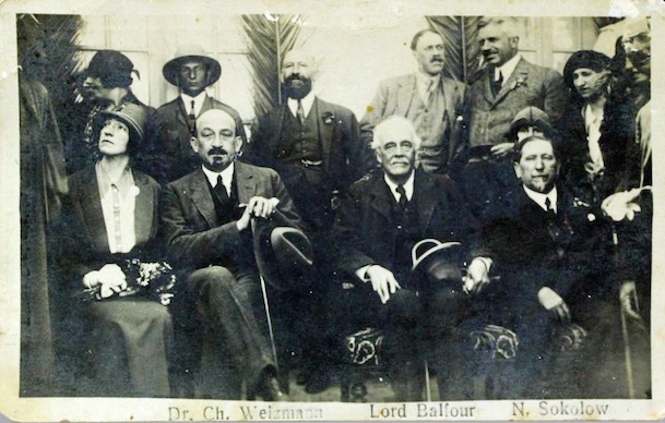 Dr. Weizman, Lord Balfour, & Sokolow<br>Rishon LeZion, March 1925
