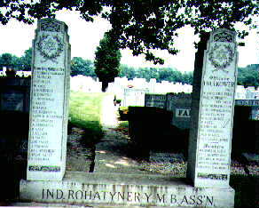Landsmanshaften Area at Beth Israel
              Cemetery in NJ