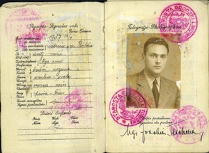 1933 Joachim Aliyah passport