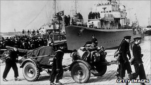 German troops land at the port of Memel, now Klaipeda, in June 1941