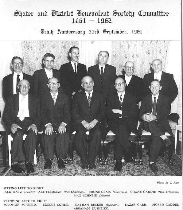 Shater and District Benevolent Society Committee 1961-62