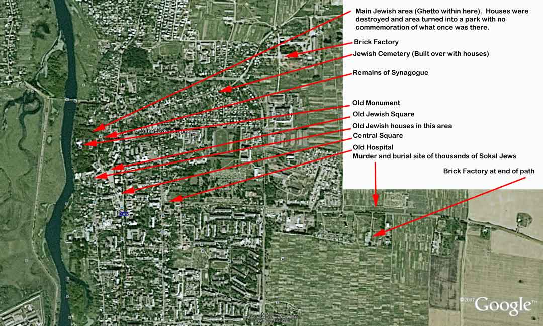 Sokal Jewish Guide map