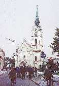 Church just off the main square, from Kosciusko Street