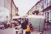 A market at the coerner of Cerkewna Street and Rynek