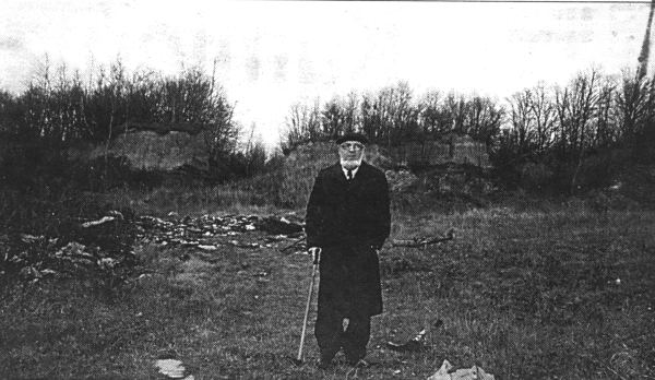 Josef Foer (Feurer), one of several Jews living in Stryj, at the execution ground--it is now a dumping ground