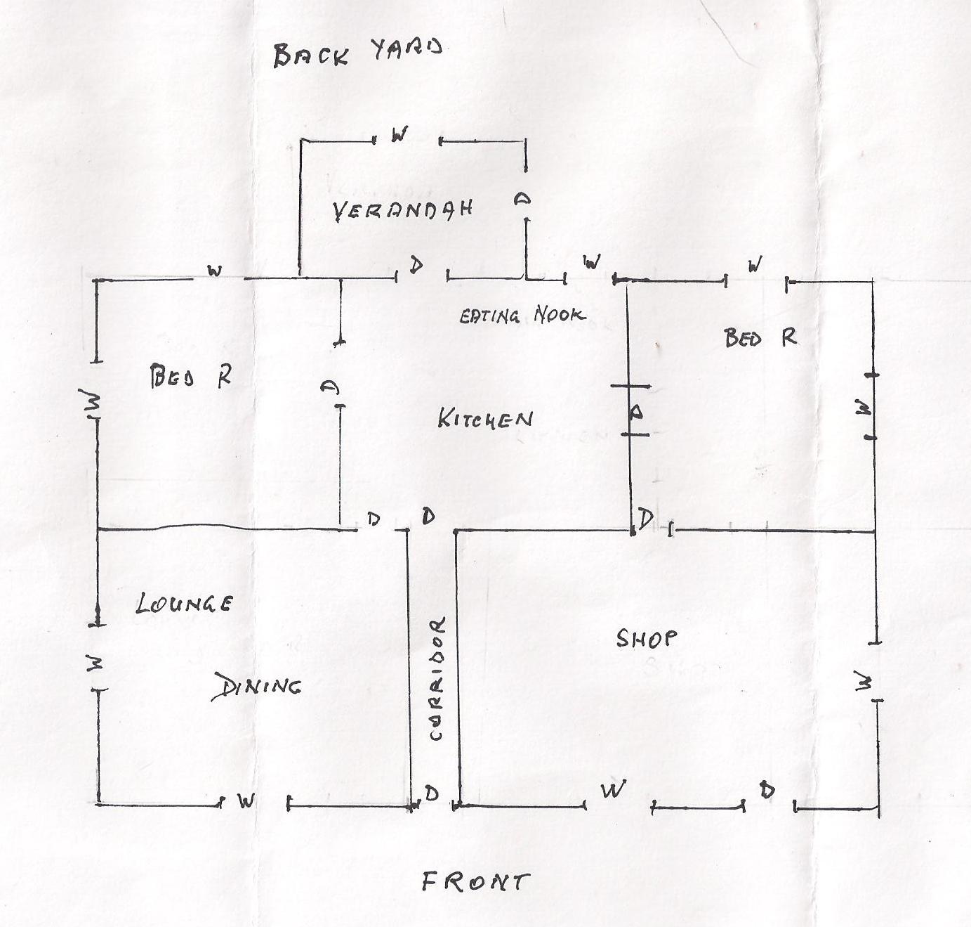 Diagram of Naftali's Family Home.