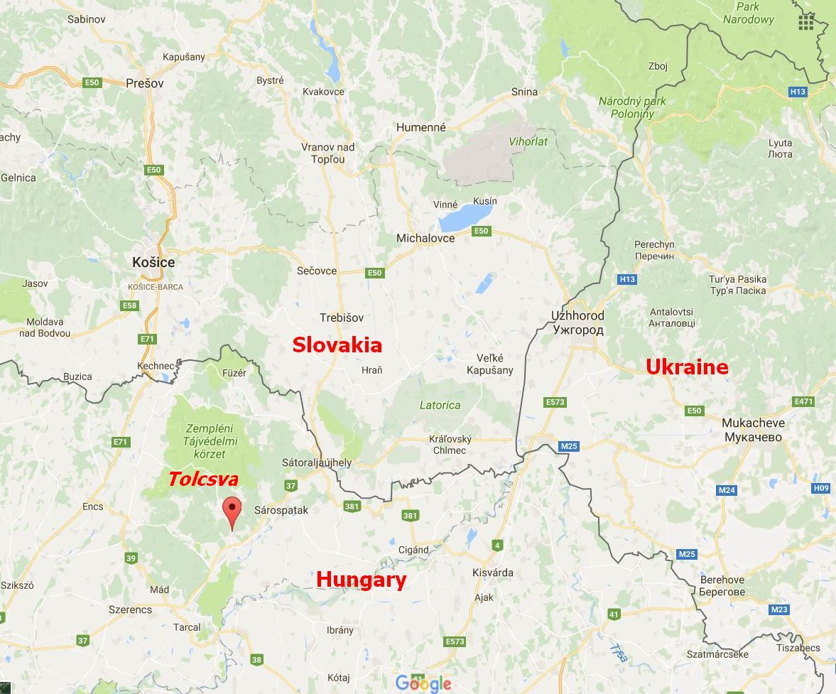 Relative Location of Tolcsva