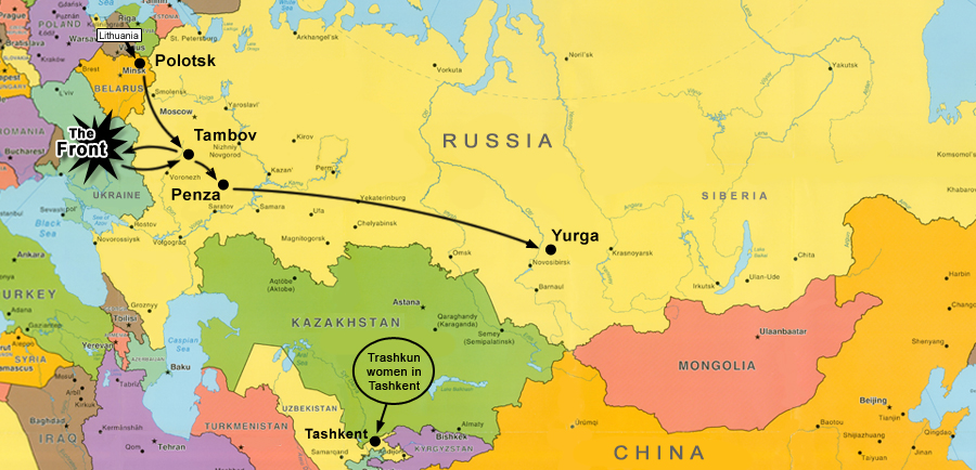route to Siberia