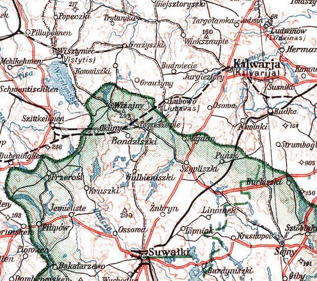 detail of 1925 Polish map