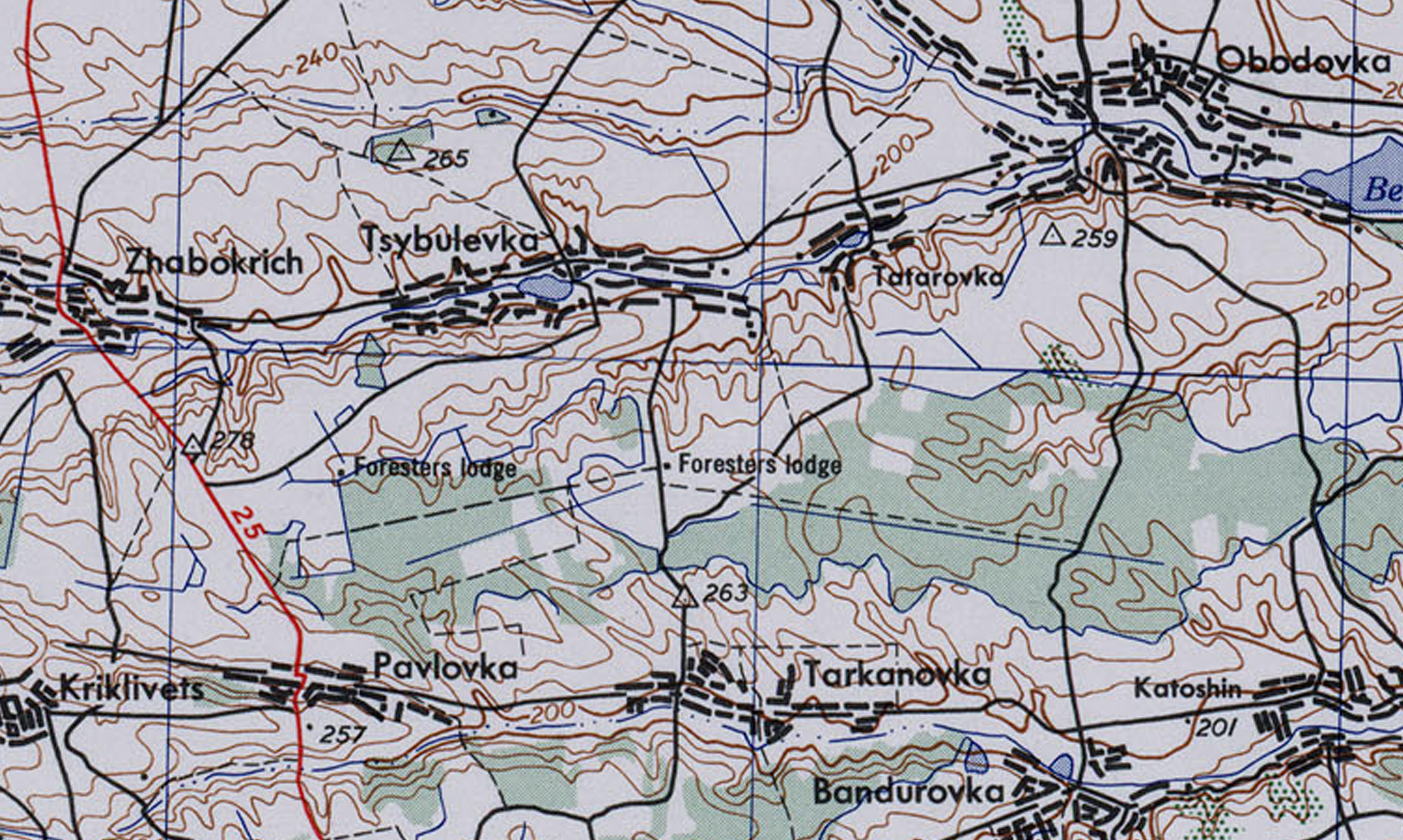 Map of Zhabokrych, Vinnytsia